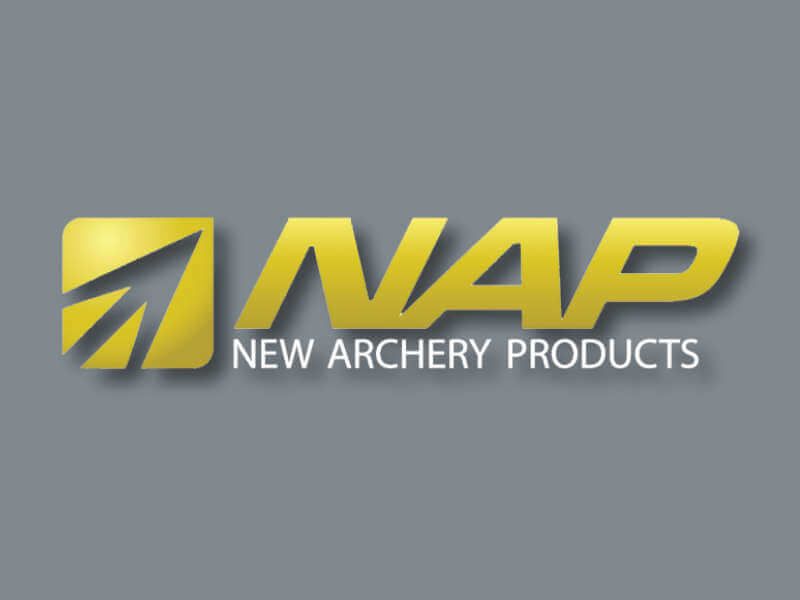New Archery Products logo on grey background