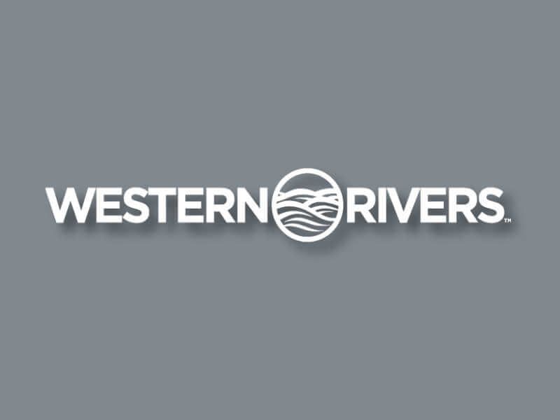 Western Rivers logo on grey background