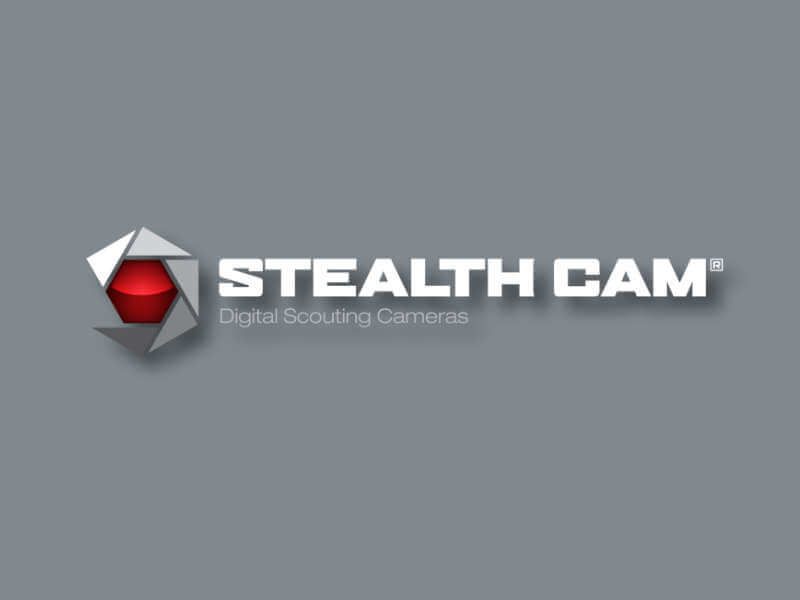 Stealth Cam: Digital Scouting Cameras logo on grey background