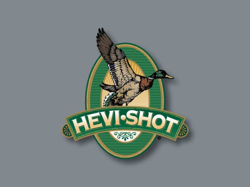 Hevi Shot logo on grey background
