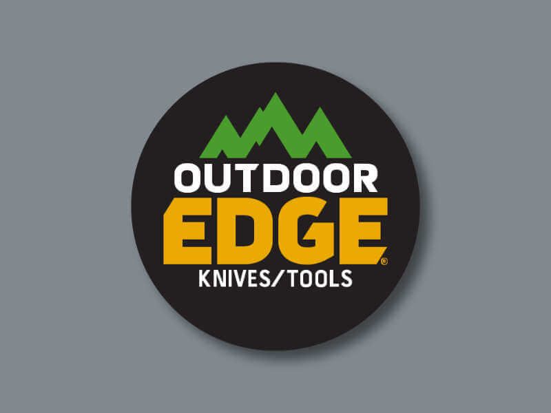 Outdoor Edge: Knives/Tools logo on grey background