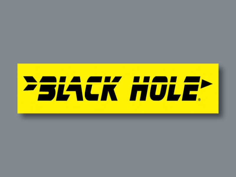 Black Hole logo on grey background