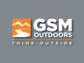 GSM Outdoors: Think Outside logo on grey background