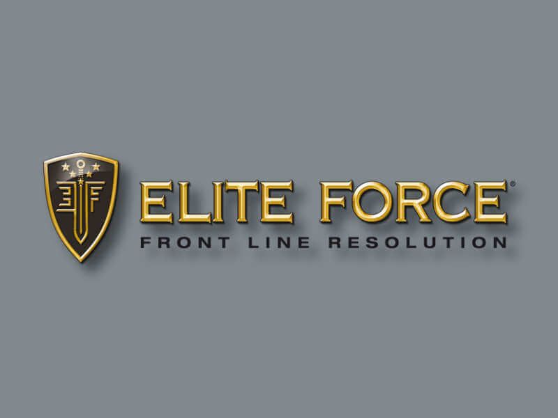 Elite Force: Front Line Resolution logo on grey background