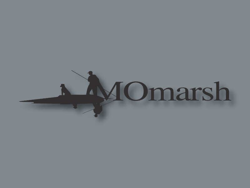 MOmarsh logo on grey background