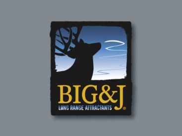 Big & J: Long Range Attractants logo on grey background