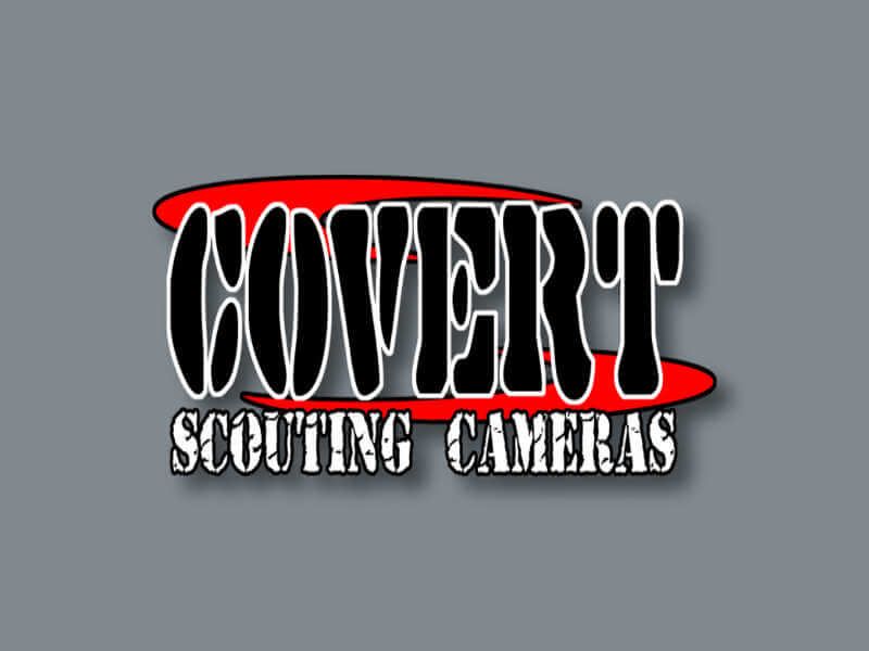 Covert Scouting Cameras logo on grey background