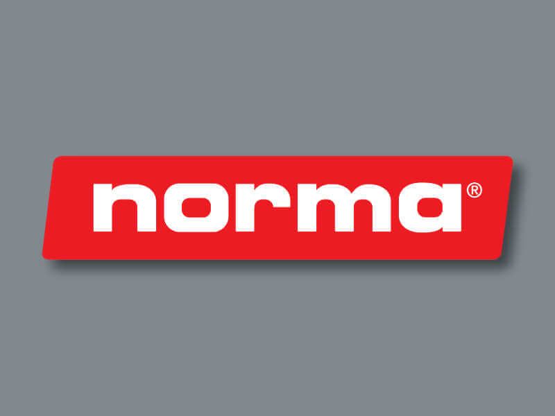 Norma logo on grey background