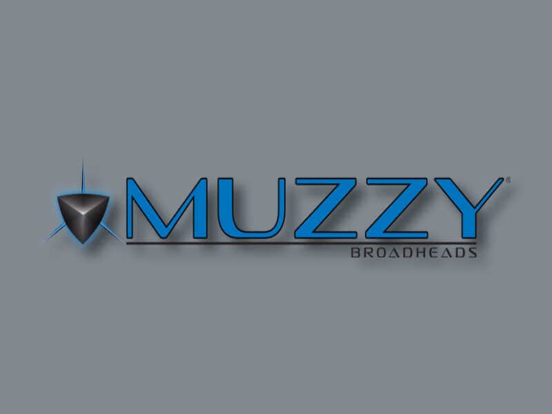 Muzzy Broadheads logo on grey background