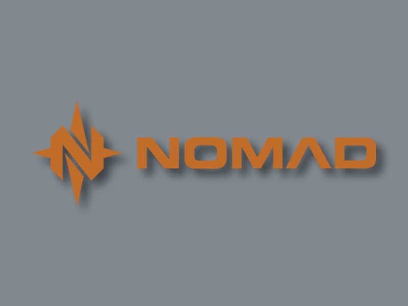 Nomad logo on grey background
