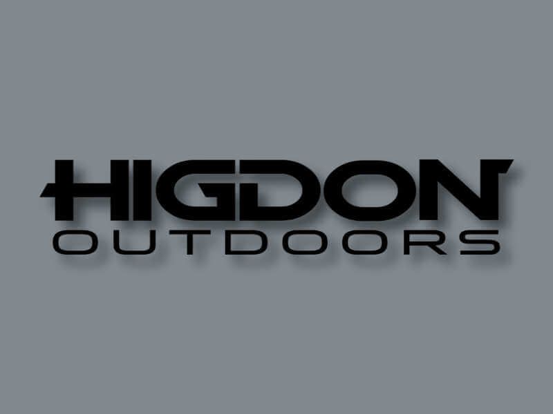 Higdon Outdoors logo on grey background