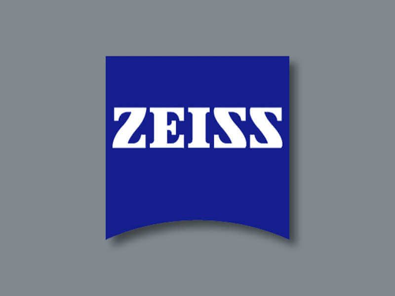Zeiss logo on grey background
