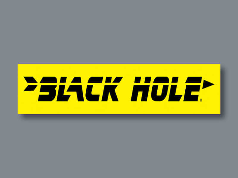 Black Hole logo on grey background