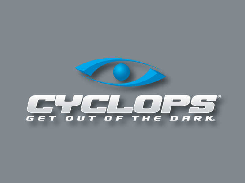 Cyclops: Get Out Of The Dark logo on grey background